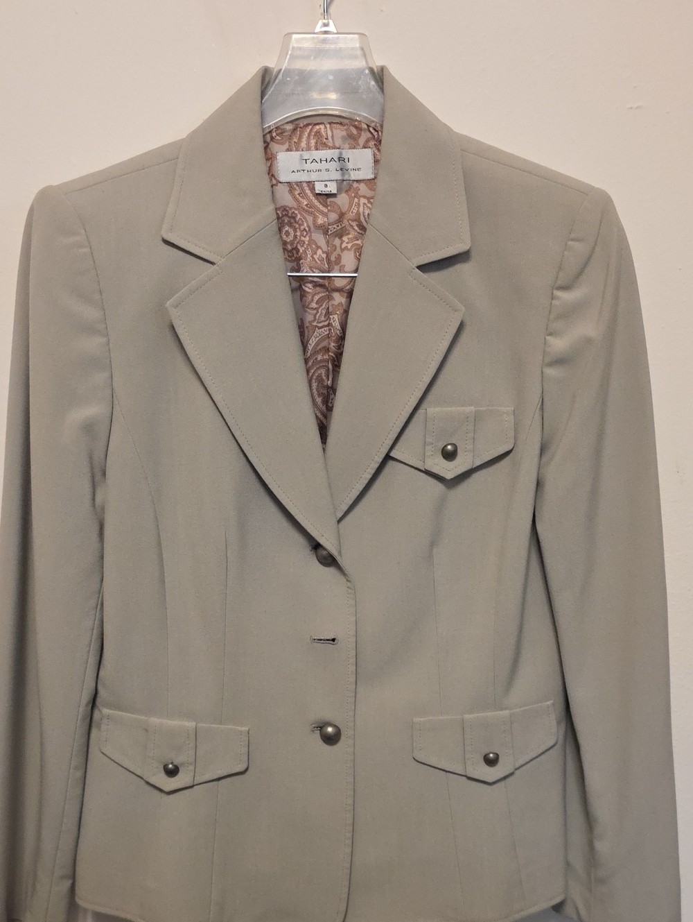 Tahari Taupe Tailored Women's Blazer